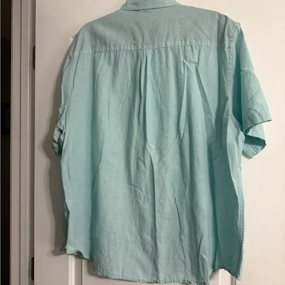 Chaps Coastland Wash Linen Blend Button Up Shirt Mens 2XLT - Picture 5 of 5